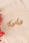 Heliophilia Silver Pendientes de Oro con Recubrimiento de Laca Dorado, Talla Única